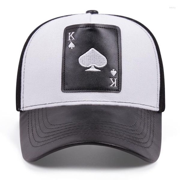 Casquettes de baseball mode Poker broderie Baseball pour hommes femmes extérieur plat bord chapeaux coton Snapback Sport visière casquette mâle