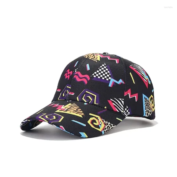 Ball Caps Fashion Print Cotton Baseball pour hommes Femmes Summer Extérieur Soleil Unisexe Hip Hop Papa Péporne de voyages Trumpur Sports Gorras