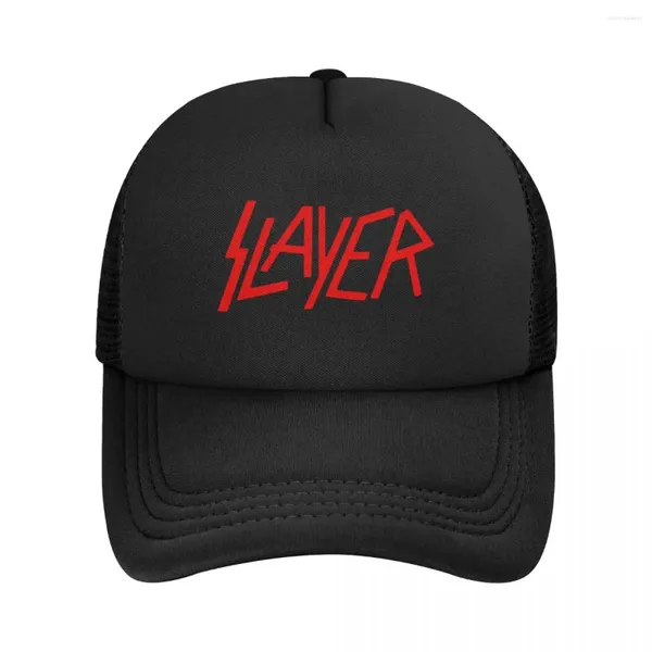 Gorras de bola Moda Red Heavy Slayers Thrash Metal Gorra de béisbol para hombres Mujeres Banda de rollo ajustable Sombrero de camionero Protección solar