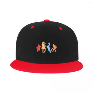 Ball Caps Mode Retro Vintage Kleuren Basketbalspelers Hip Hop Baseball Cap Lente Sport Platte Skateboard Snapback Papa Hoed