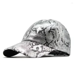Ball Caps Fashion Snake Skin Texture Baseball Cap Verstelbare klassieke sport Casual 3D -print voor mannen Women Hat