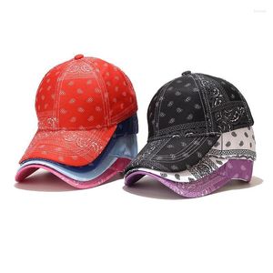 Casquettes de boule Mode Casquette Snapback Femmes Hommes Fleurs De Cajou Imprimer Vintage Baseball En Plein Air Hip Hop Chapeau Casquette