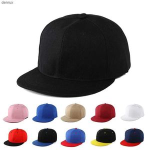 Bola de bolas Fashion Solid Baseball Cap Peak Peak Hip Hop Hats Men Mujeres Capas de snapback Male Band Kpop Casual Travel Outdoor Sun HatsL240413