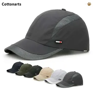 Gorras de bola Moda Verano Deporte al aire libre Algodón Béisbol Correr Visor Cap Cool Quick Dry Papá Sombreros para hombres Casquette Homme