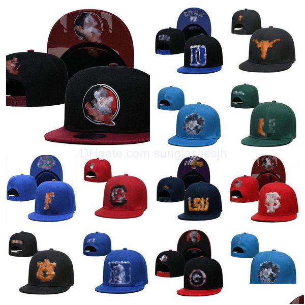 Casquettes de baseball Mode Unisexe Basketball Snapback College Baseball Snapbacks Toutes les équipes pour hommes Broderie Coton Football Chapeaux Hip Hop Ou