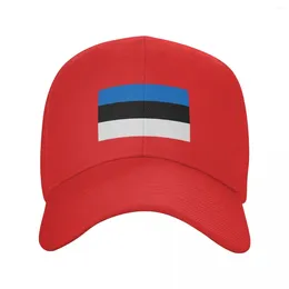 Ball Caps mode Unisexe Flag of Estonia Tamiker Hat Adult Adult Baseball Cap ajusté Femmes Men Outdoor