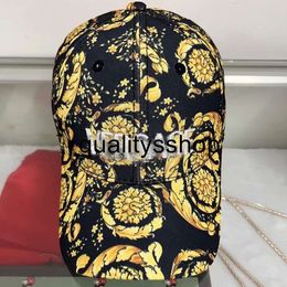 Ball Caps Fashion V Floral Black Gold Pink Mens and Womens Caps de haute qualité Hivert Outdoor Sports Bons de bonnet