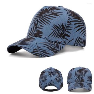 Ball Caps à la mode et de haute qualité Bambou Bamboo Leaf imprimé Universal Sunshade Men's Women's Baseball
