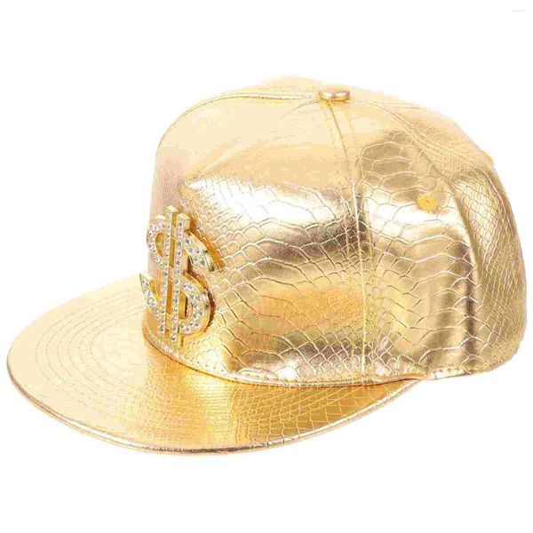 Gorras de bola Moda Béisbol Cocodrilo Patrón Sombrero Oro Signo de dólar Hip-hop Flat Brim Sun