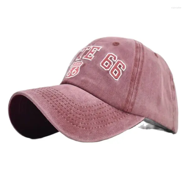 Gorras de bola Gorra de béisbol rápida para hombres y mujeres Deportes al aire libre Hip Hop Lavado 66 Sombreros de patrón para niños Niñas