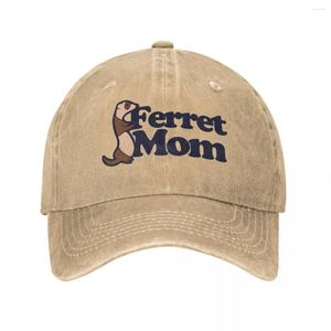 Casquettes de balle Furet Mom Trucker Hat Accessoires Casual Denim en détresse Mignon Papa Casquette pour hommes femmes réglable