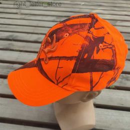 Casquettes de baseball Casquettes de chasse de pêche Casquette de baseball camouflage orange avec papa orignal Snapback Chapeaux Pin Cypress YQ231214