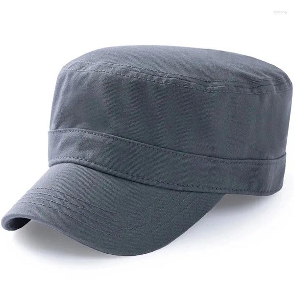 Gorras de bola Gorra plana ajustada Hombre Militar Papá Algodón Sombrero para el sol Cabeza grande Hombre Tallas grandes Sombreros de béisbol 57 cm 58 cm 59 cm 60 cm 61 cm 62 cm