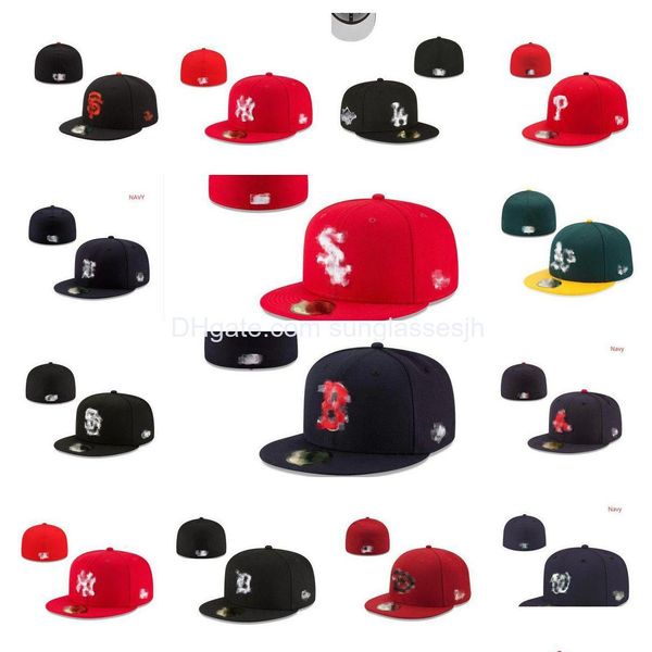 Casquettes de baseball Chapeaux ajustés Snapbacks Chapeau de football réglable Tous les logos de l'équipe Plat Sports de plein air Broderie Coton Fermé Bonnet de pêcheur Dhbtc