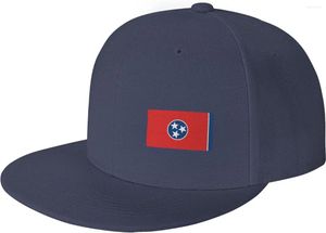 Ball Caps Snapback-hoed met platte rand voor heren - Tennessee State Seal Vlag Prints Verstelbare honkbal