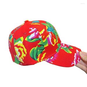 Casquettes de baseball Floral Er Ren Zhuan Trucker Hat Baseball Headwear Couvre-chef pour l'extérieur Motif Année créative Casque