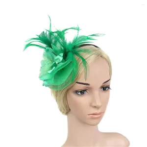 Casquettes de boule chapeaux de plumes de fleurs femmes bandeaux de mode pour le mariage chapeau de maille fascinateur rubans et plumes fête décontracté été Gorras