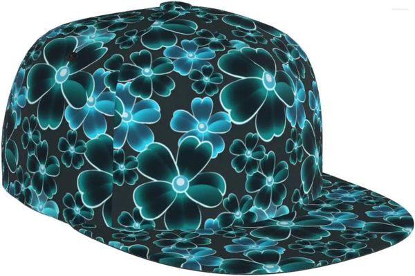 Gorras de bola Patrón de flores Sombrero Snapback para mujeres Hombres Estilo Hip Hop Gorra de béisbol Sombreros de factura plana Camionero ajustable