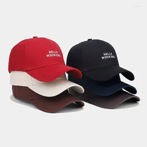 Casquettes de baseball Quatre saisons coton Bonjour lettre broderie Casquette Casquette de baseball réglable en plein air Snapback chapeaux pour hommes et femmes 190