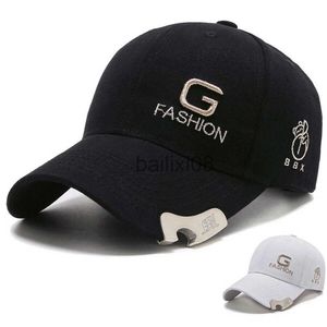 Gorras de béisbol Four Seasons Mujeres y hombres Gorras de béisbol Diseño de muesca con abridor de botellas Algodón 56-60 cm Bar Sombreros de moda BQ0469 J230807