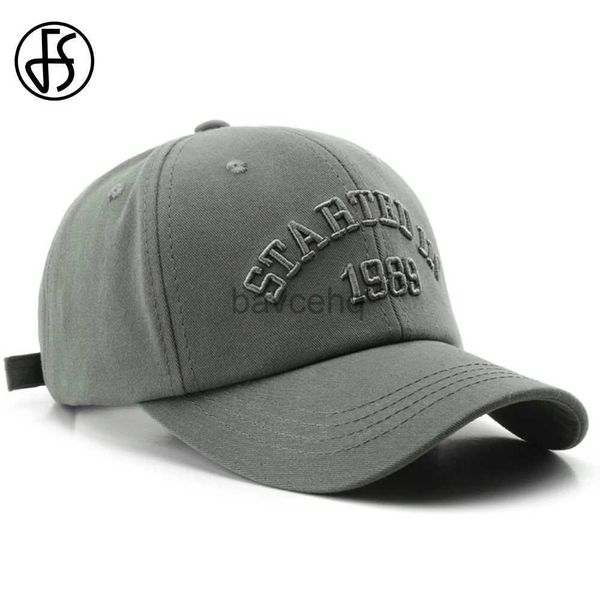 Ball Caps FS Brand 3D Letter Vintage Baseball Caps pour hommes Green Green Coréen Cap Snapback Hip Hop Streetwear Trucker Hat Bone 2024 D240507