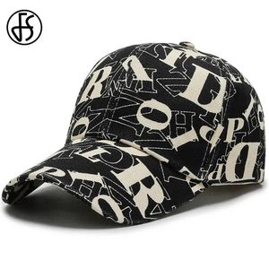 Ball Caps FS -merk Alphabet Baseball Caps For Men Streetwear Snapback Hip Hop Trucker Hat Black Red Women Luxury Cap Gorras Para Hombres D240507
