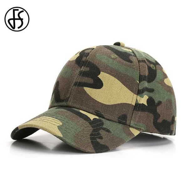 Ball Caps fs enfants kid camo chapeau extérieur sport camouflage Baseball Cap pour garçons filles Snapback Hip Hop Caps de camionneur en filet respirant Y240507