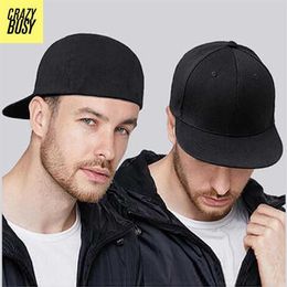 Casquettes à billes Fermeture complète Casquette ajustée Chapeau Nouveau Skateboard Big Head Trucker Mens Bill Hip Hop Plain Baseball Snapback Blank Visière Plate B300K