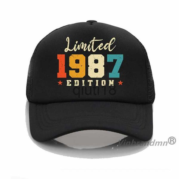 Casquettes de baseball drôle né en 1987 casquettes de baseball meilleur de 1987 cassette version vintage casquettes de marque mode fabriqués en 1987 chapeaux de seau chapeaux de pêche x0927