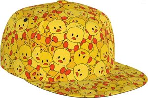 Kogelcaps grappige cartoon schattige eend verstelbare snapback hoed voor mannen en dames zon cap hiphop honkbal flat bill rand