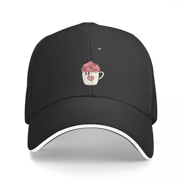 Gorras de bola Divertido I Love You A Latte Coffee Pun Lover Gorra de béisbol Sombrero Hombre Lujo Sombreros de gran tamaño para mujeres Hombres