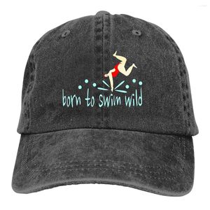 Ball Caps drôle Wild Swimming Woman Baseball Paped Cap Swim Sports Sports Sun Shade CHAPS POUR LES MENSELS FEMMES