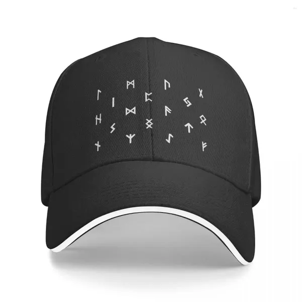 Gorras de bola Futhark Rune Símbolos Alfabeto y gorra de béisbol Sombrero de piel para hombres y mujeres