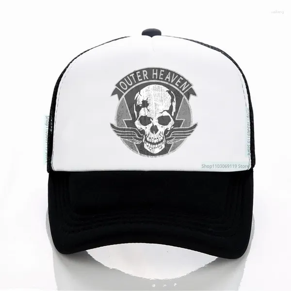 Gorras de bola Juego Metal Gear Hat V 5 MGS Outer Heaven Logo Impreso Gorra de béisbol Sombreros de algodón de alta calidad Skull Solid Men