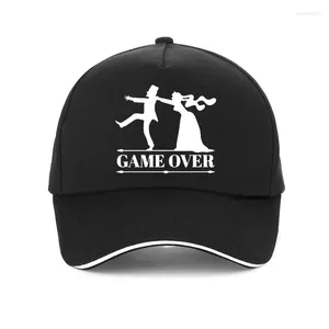 Ball Caps Game Over Bride Groom Bachelor Party Funny Baseball Cap Mens Casual Summer Cotton Breathable Snapback Gorras