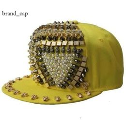 Casquettes de baseball GBCNYIER Hérisson Punk Hiphop Unisexe Chapeau Créateur De Mode Or Spikes Spiky Clouté Casquette Top Street Dancing Show Cool 5878