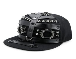 Ball Caps gbcnyier métal papa Hip Hop Hat Bourcle boucle de bord plat fraîche Fashon Men Punk Dance Show HIPHOP HATS4260753