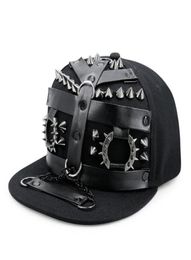 Ball Caps gbcnyier métal papa Hip Hop Hat Bourcle boucle de bord plat cool fashon homme punk danse show hiphop hats6367602