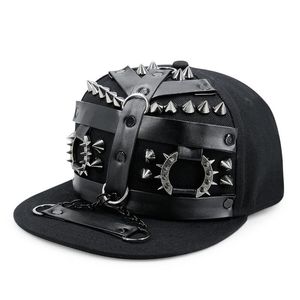 Casquettes de baseball GBCNYIER métal papa Hip Hop chapeau boucle de ceinture Cool casquette à bord plat mode hommes Punk danse spectacle Hiphop chapeaux