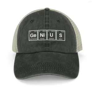 Ball Caps Genius Periodiek systeem met elementen Cowboy hoed Wild Mountaineering Dad Beach Golf Wear Men Dames