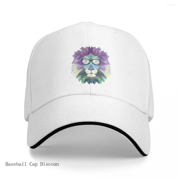 Gorras de bola Geométrica León Cara Gorra de béisbol Sombreros Personalizados Playa de mujer Outlet 2023 Hombres