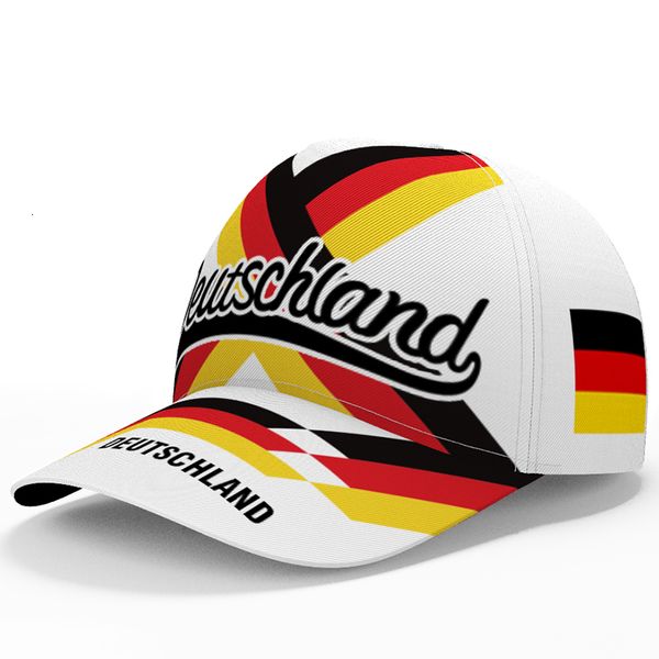 Casquettes de baseball Allemagne Casquettes de baseball Gratuit 3D Nom personnalisé Numéro Team De Hats Deu Country Travel German Nation Bundesrepublik Flag Headgear 230911