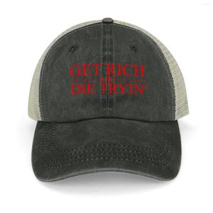 Casquettes de baseball Get Rich Or Die Tryin Fifty Cowboy Hat Gentleman In Anime Femmes Hommes