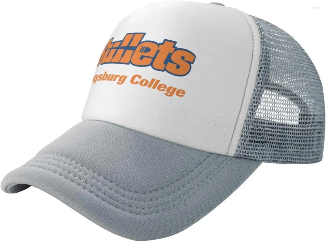 Ball Caps Gettysburg College Logo Trucker Hem Erkekler ve Kadınlar İçin Şapkalar - Mesh Beyzbol Snapback