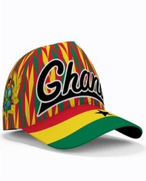Ball Caps Ghana Baseball Cap Custom Made Naam Team Game Gh Peaked Hoeden Gha Land Reizen Republiek Natie Vlag Ghanese Headg4211116