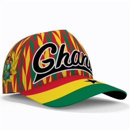 Ball Caps Ghana Baseball Cap Custom Made Naam Team Game Gh Peaked Hoeden Gha Land Reizen Republiek Natie Vlag Ghanese Headg183w