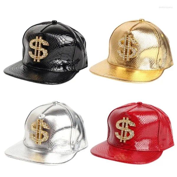 Casquettes de baseball Filles Garçons Dollar Badge Baseball Crocodiles Motif PU Chapeau Respirant X4YC