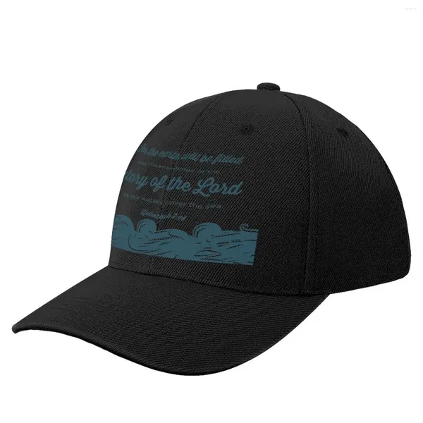 Gorras de bola Gloria como las aguas cubren el mar Habacuc 2 14 ondas Gorra de béisbol Anime Sombreros de mujer para el sol de los hombres