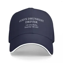 Gorras de bola Gods Drunkest Driver Bucket Hat Gorra de béisbol Invierno para mujeres Hombres