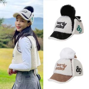 Ball Caps Golf Cap dames hoed FallWinter Warm Earcup Oorkap met bal 230628